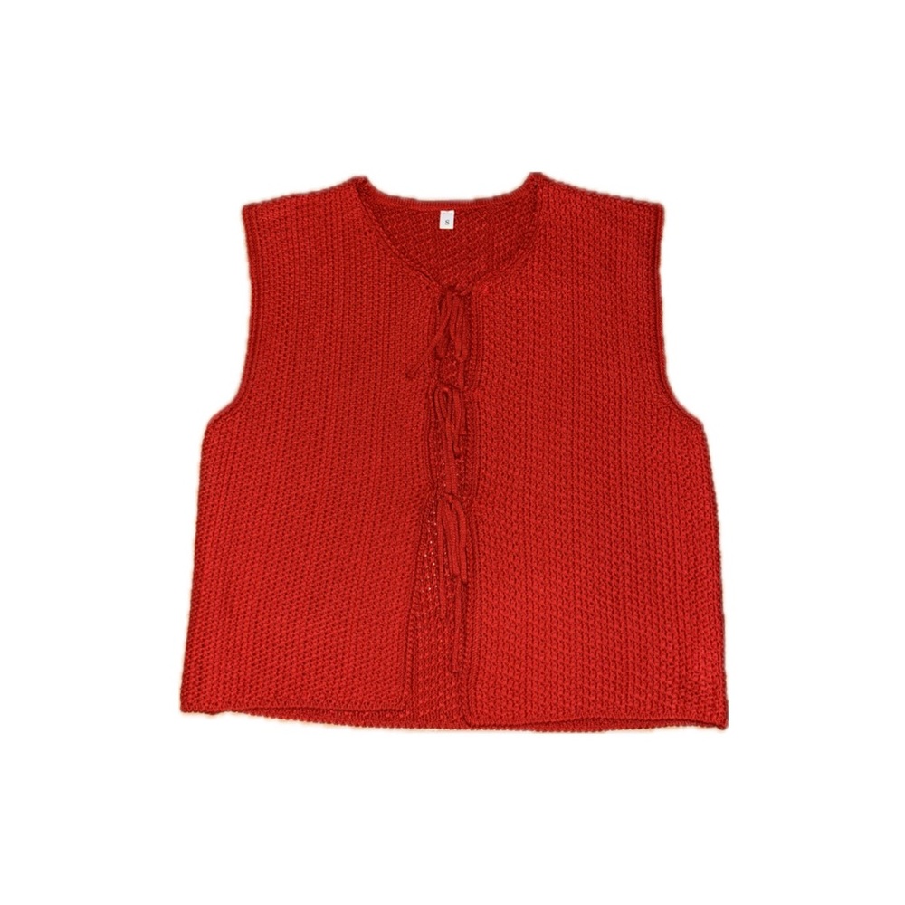 Red Knit Vest